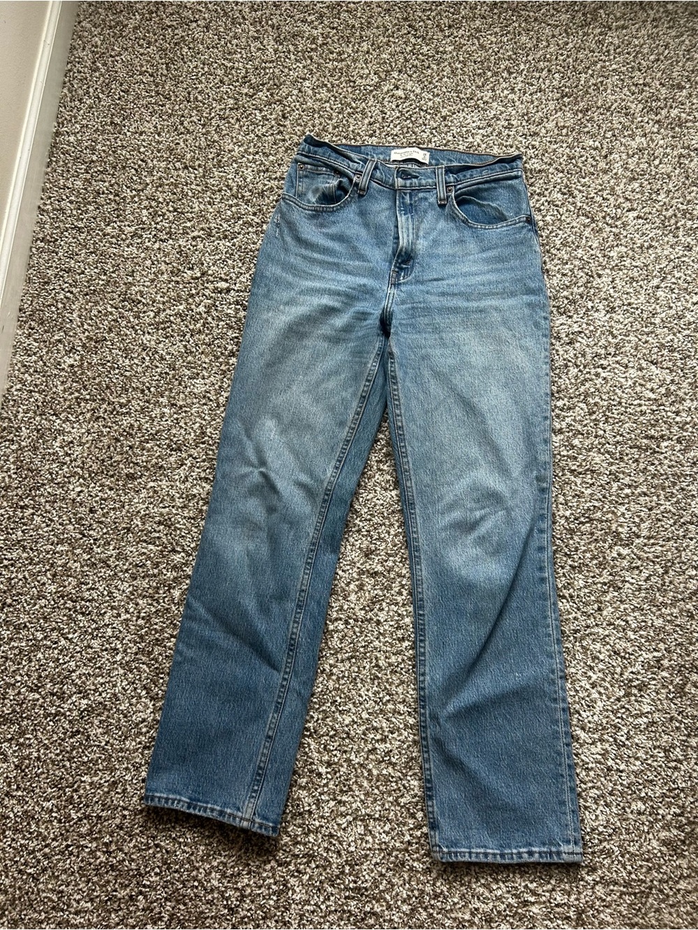 Abercrombie & Fitch Women's Boot Cut Jeans in Medium Blue